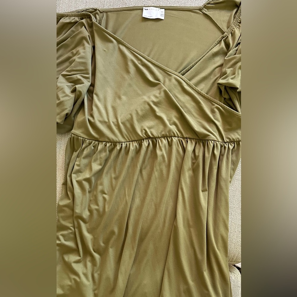 Asos Design Curve Jersey Wrap Smock Midi Dress - image 4